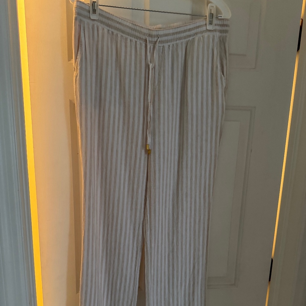 ELLEN TRACY Linen cotton blend pants